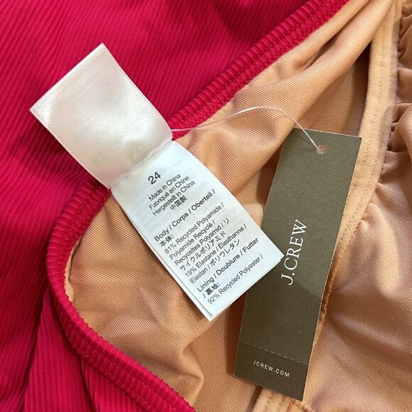 J. Crew Ribbed one-strap one-piece women’s swimsuit size 24 - Picture 6 of 6